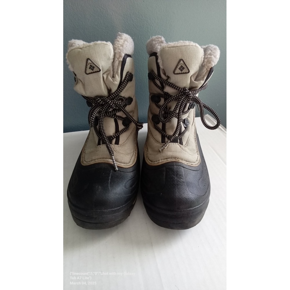 Columbia Snow Boots Winter Waterproof Insulated Warm Beige Black Size?